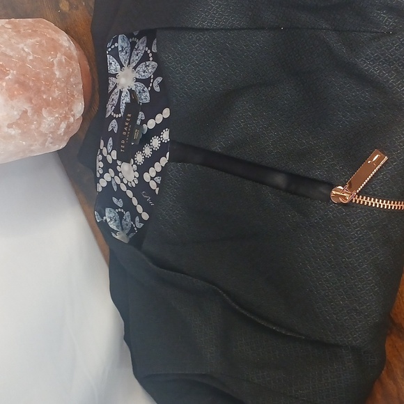 New W Tags! TED BAKER Elegant Taylored Black Dress with Front Zipper - Picture 8 of 12